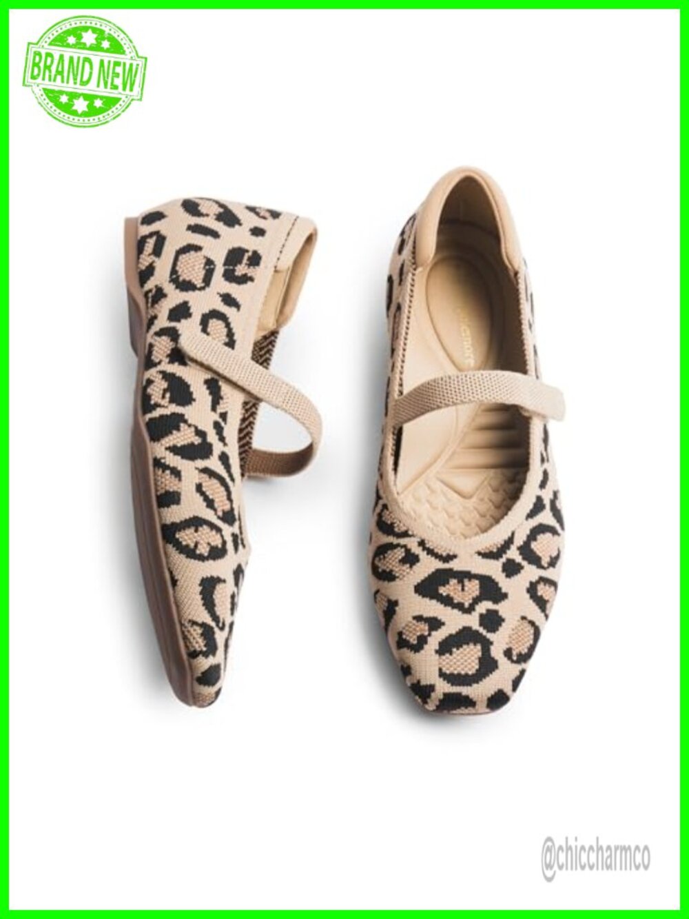Women's Arch Support Mary Jane Flats with Concealed Low Wedge Heel, Knit